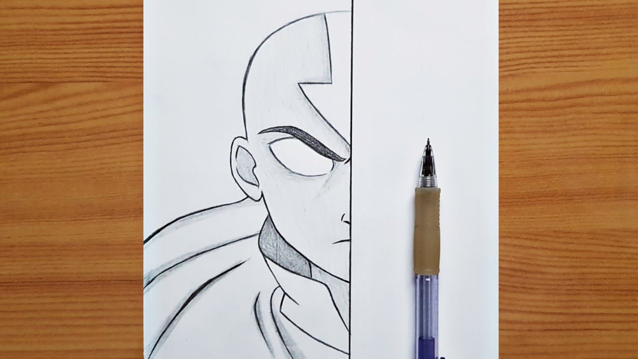 How to draw Avatar Aang || Avatar: The Last Airbender || Aang step by step easy