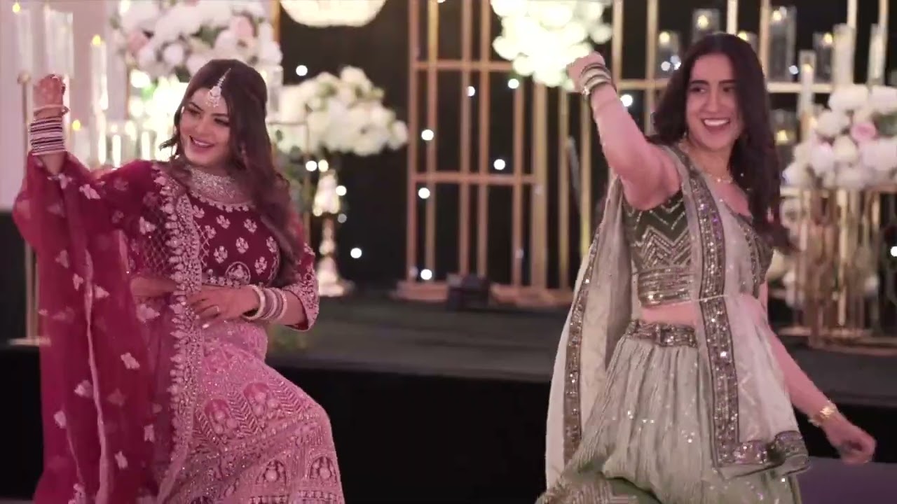 Indian Wedding Reception | Bride and Her Bridesmaids' Dance | Isha and Rushi