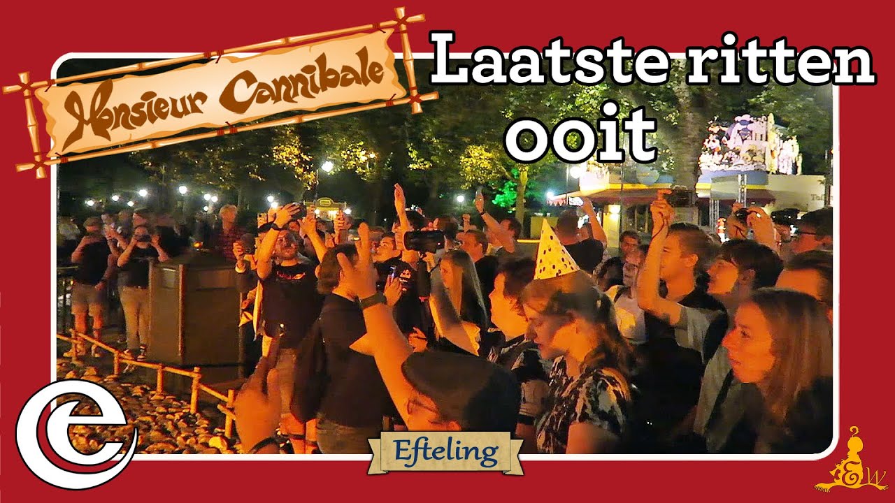 [#Efteling] Monsieur Cannibale - Fans maken de ALLERLAATSTE ritten OOIT (05-09-2021)