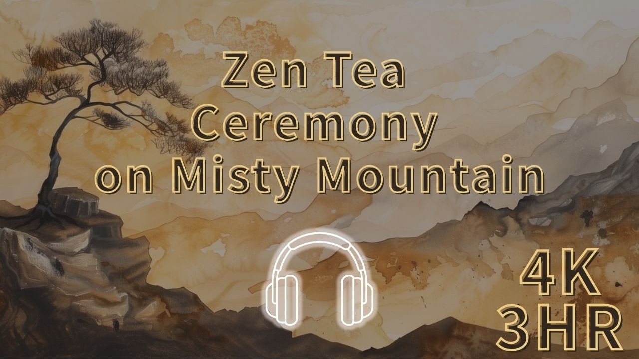 3 HOURS Zen Music for Relaxation | Tea Ceremony on Misty Mountain - Deep Peace (4K)
