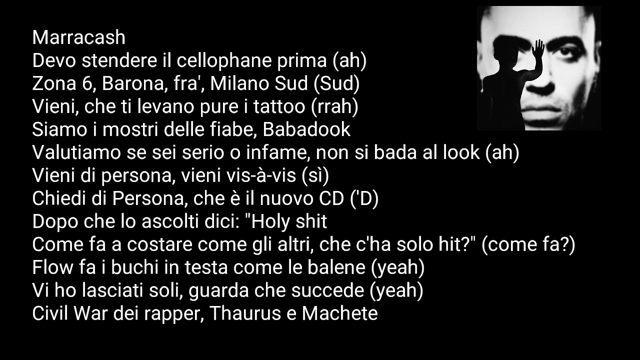 MARRACASH - BODY PARTS - I denti (AUDIO+TESTO)