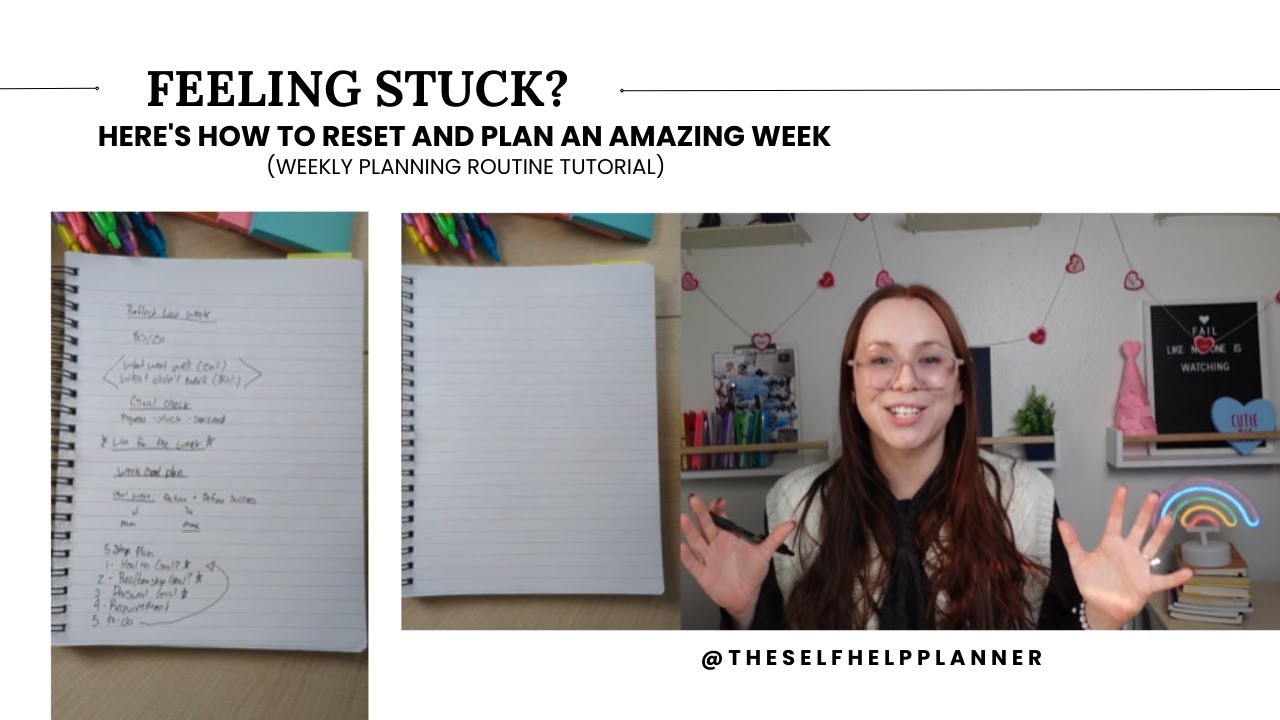 Feeling Stuck? Here's How to Reset and Plan an Amazing Week (Weekly Planning Routine Tutorial) ✨🧠