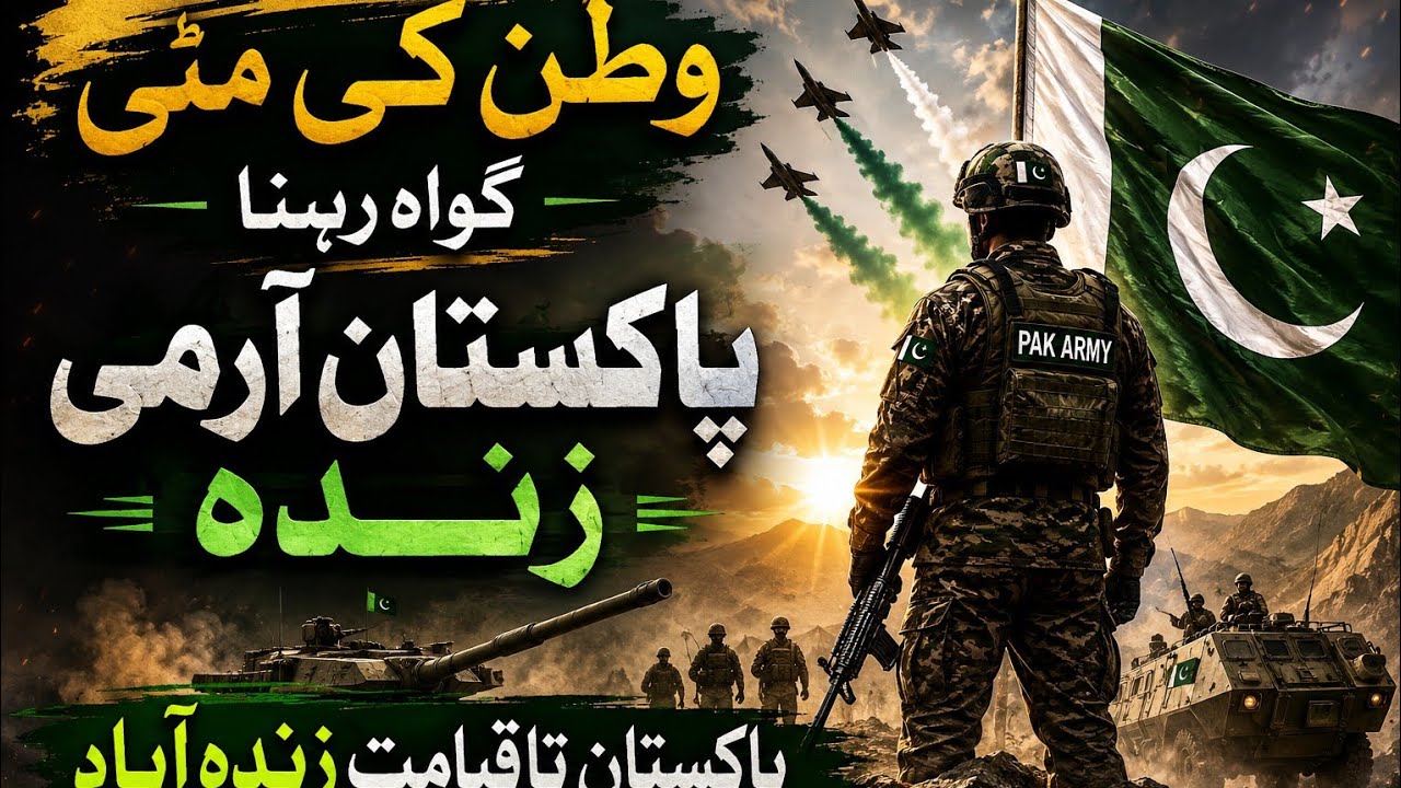 Watan ki Mitti Gawah Rahna Beautiful song of pakistan army 