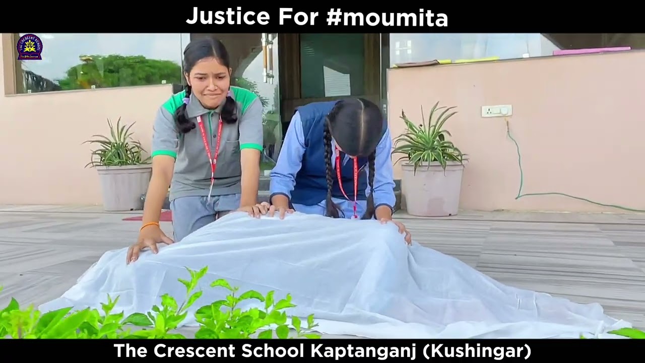 The Crescent School played an act showing the life of Dr Moumita and her pain #kolkatarape