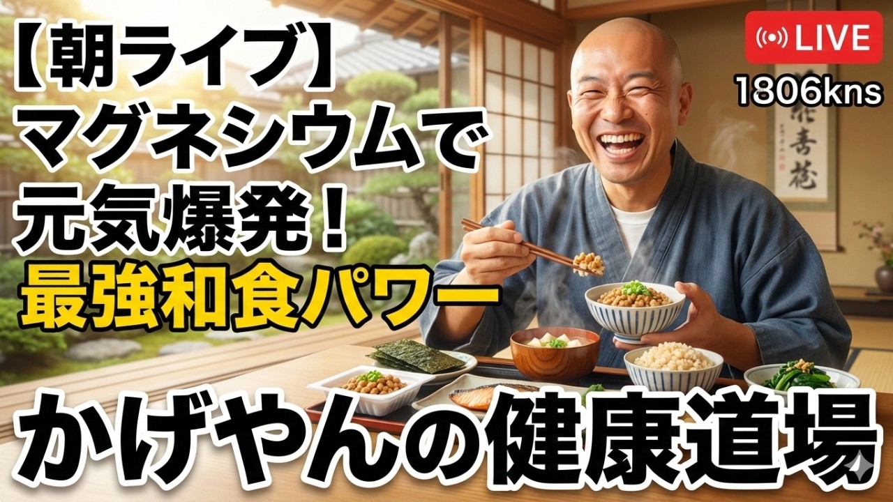 【和顔施のかげやん朝ライブ】マグネシウムについて♪
