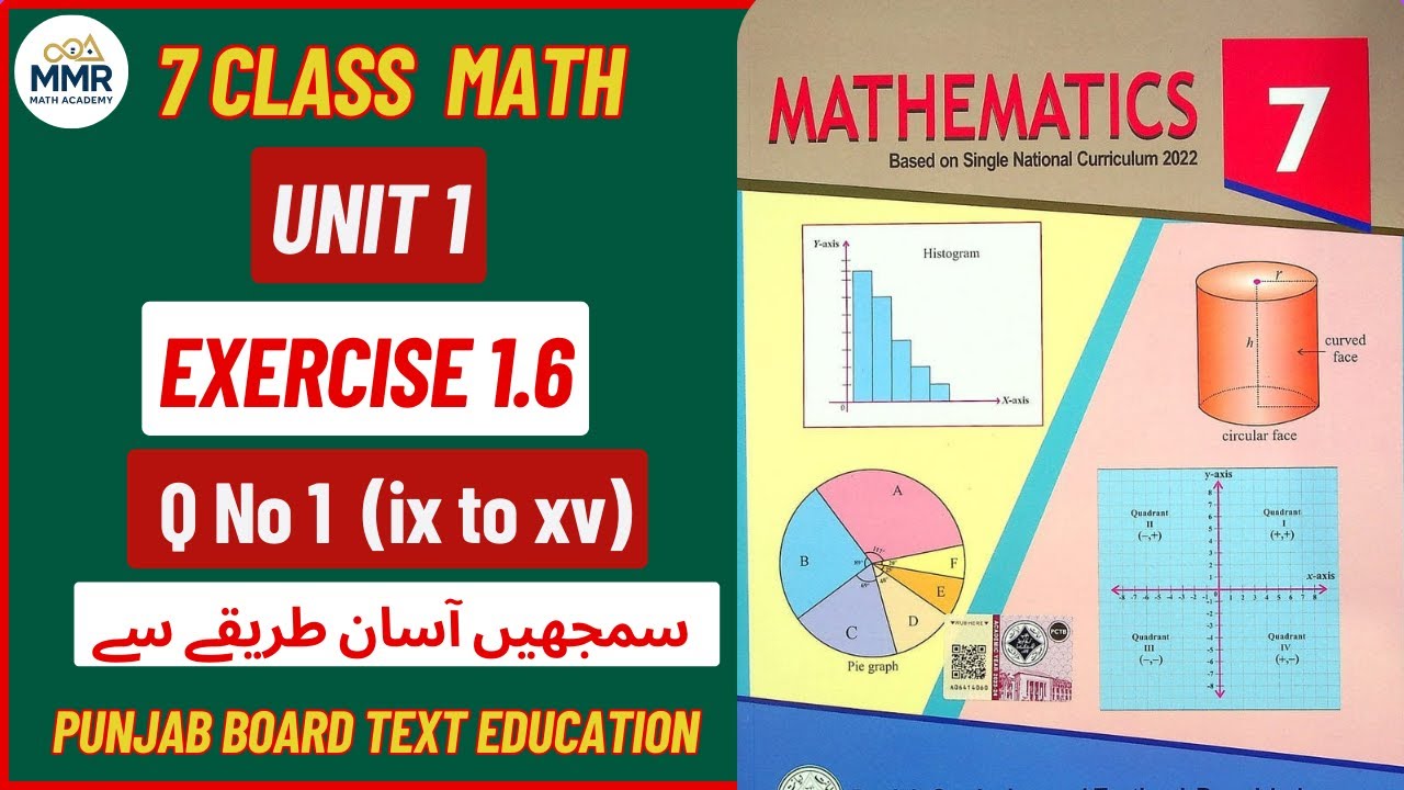 Class 7 Math | Exercise 1.6 Question 1 (ix–xv) | Complete Solution in Urdu | Easy Method | PCTB