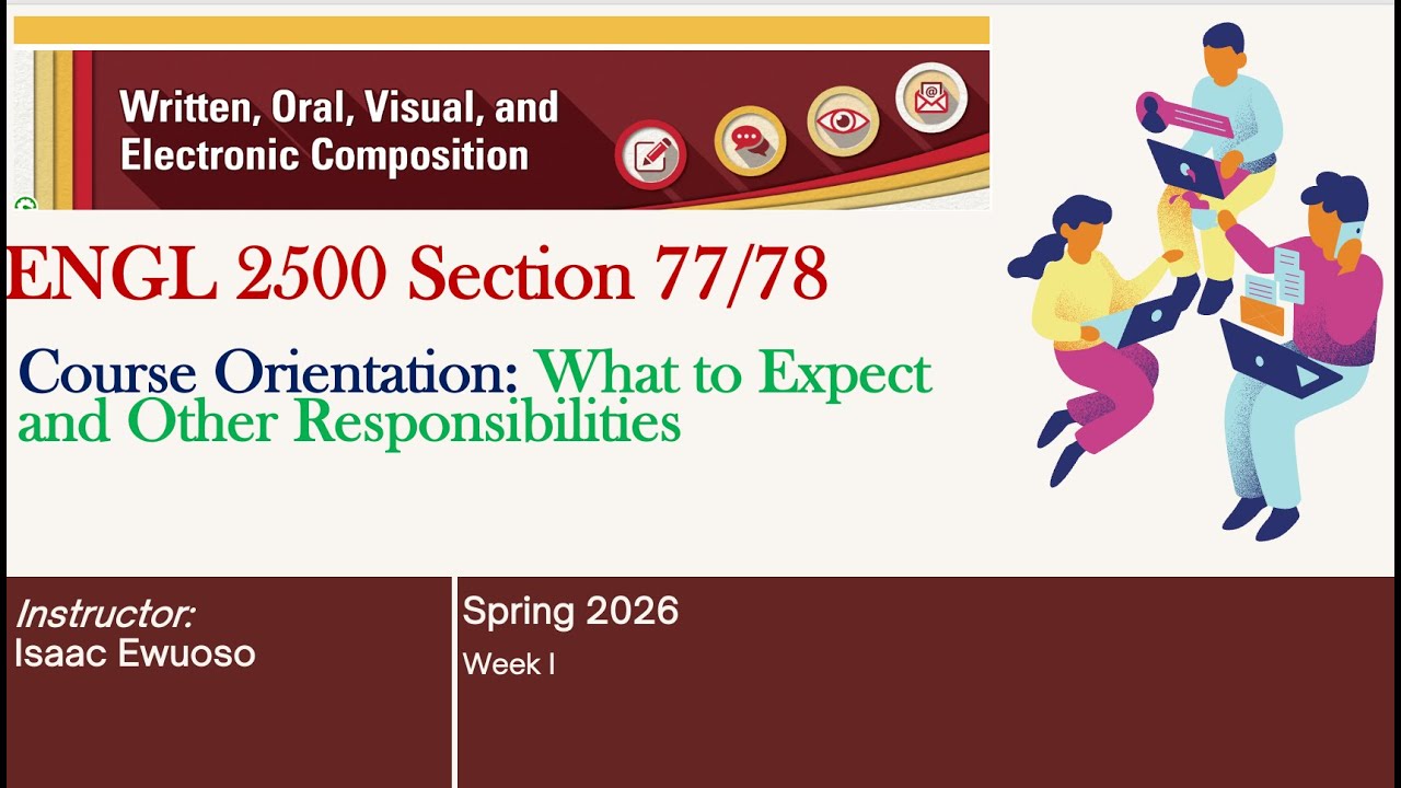 Course Orientation ENGL 2500 S 26