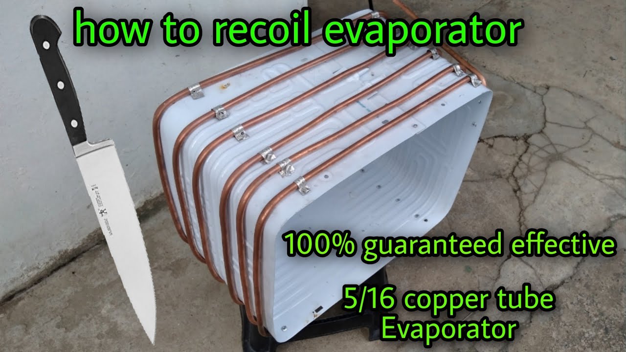 NATUSOK NG KUTSILYO ANG REF? HOW TO RECOIL REFRIGERATOR - CHANGE EVAPORATOR TO COPPER TUBES 5/16