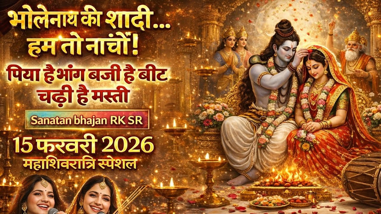 भोलेनाथ की शादी... हम तो नाचेंगे! | दुल्हन बनी है गौरा  बाराती बड़े भयंकर |  Female Shiv Bhajan 2026