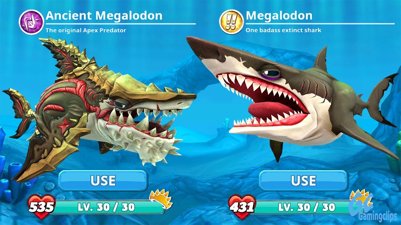 MEGALODON vs ANCIENT MEGALODON in Hungry Shark World