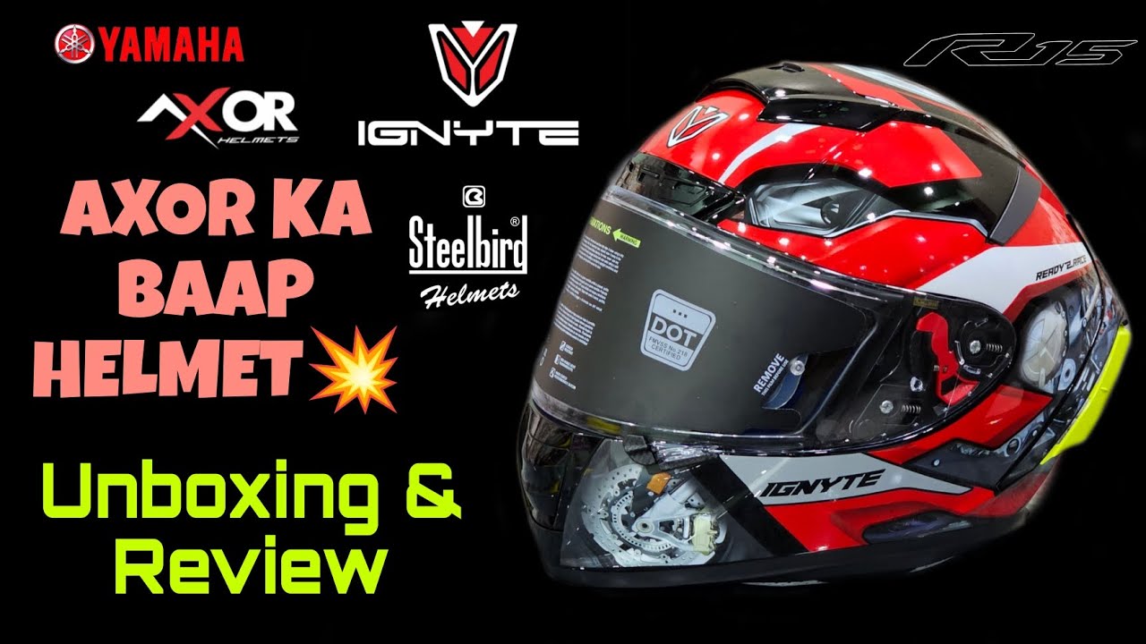 Ignyte IGN-4 Machine Graphic Helmet Unboxing and Review | Best Helmet Around Rs. 4000 | Steelbird