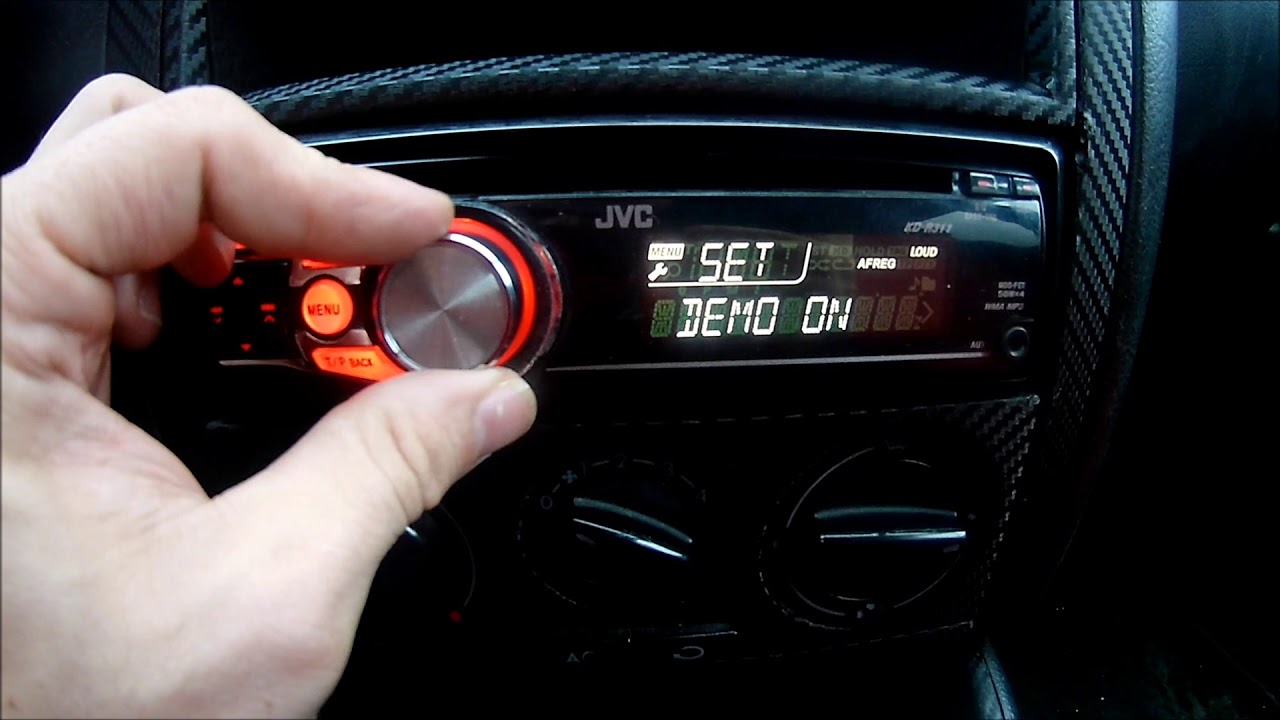 JVC KD-R311 How to TURN OFF / ON DEMO ( options preview )