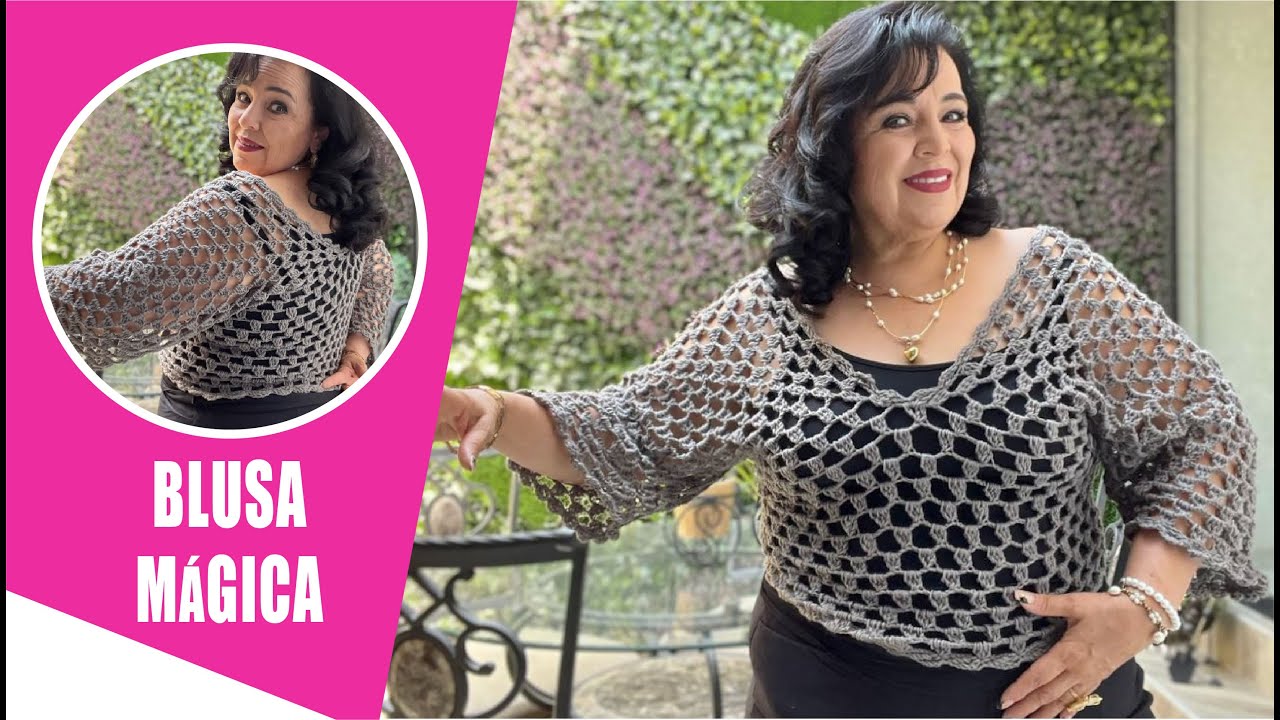 CÓMO TEJER UNA BLUSA MÁGICA EN GANCHO O CROCHET  💥❤️ 💥 Muy Fácil y Rápido | Yo Tejo con LAURA CEPEDA