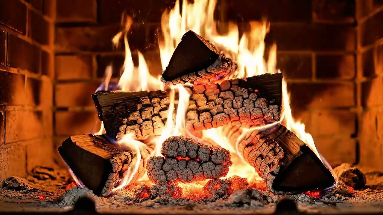 Burning Embers ASMR | Indoor Fireplace Ambience | Insomnia Relief and Calm Mind | No Ads