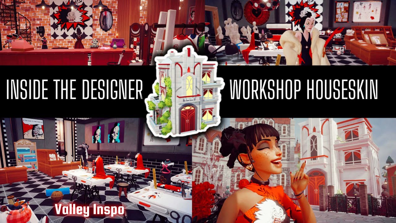Inside the Designer Workshop Houseskin♥️Dreamlight Valley INDOOR IDEAS👗Modeboutique & Atelier