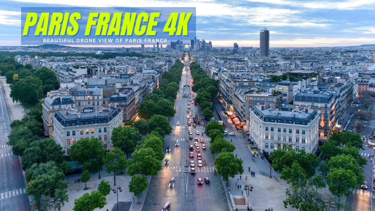 Paris City France By Drone 4k - Paris France Drone View - Paris Drone Shots