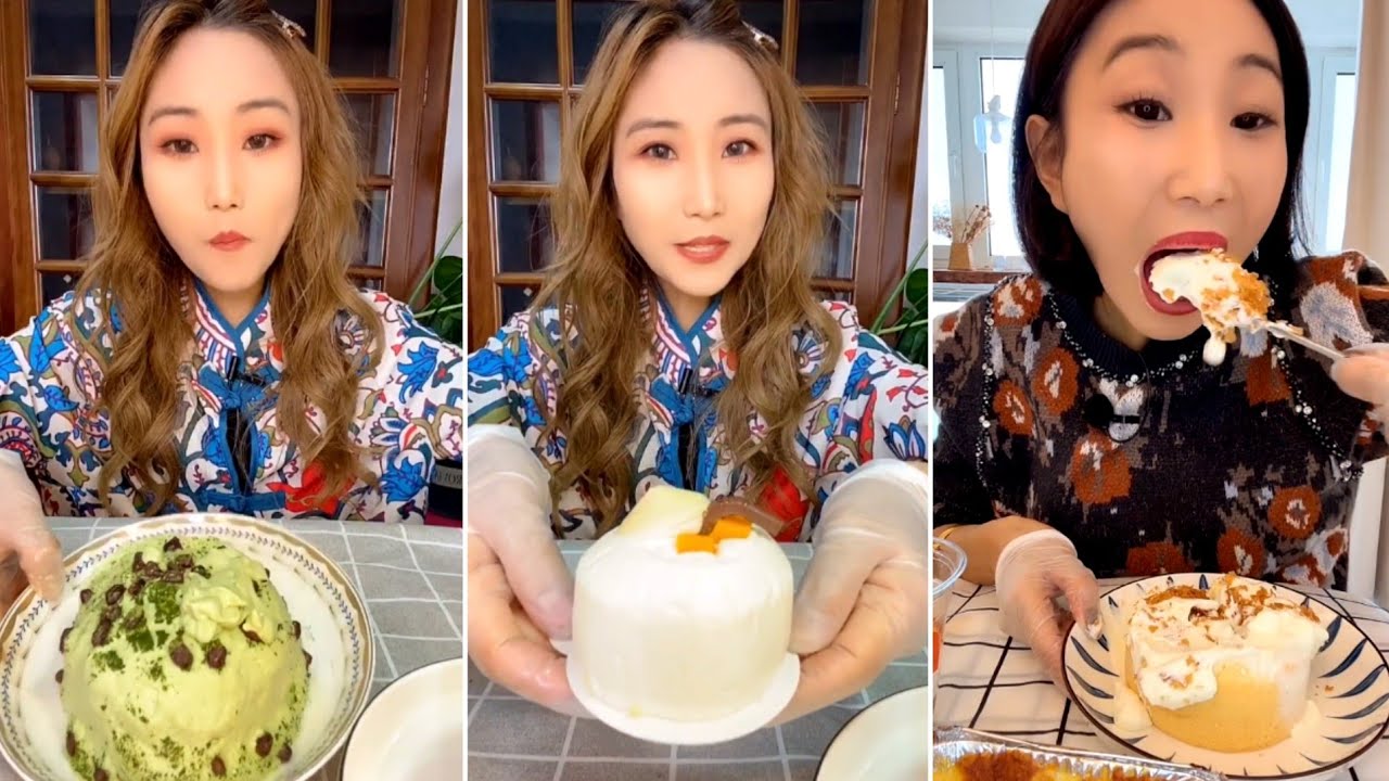 [ENG SUB] Chocolate burst,Matcha Explosion,Tiger Skin Yogurt Purple Rice 디저트 먹방 デザートモクバン ของหวาน 