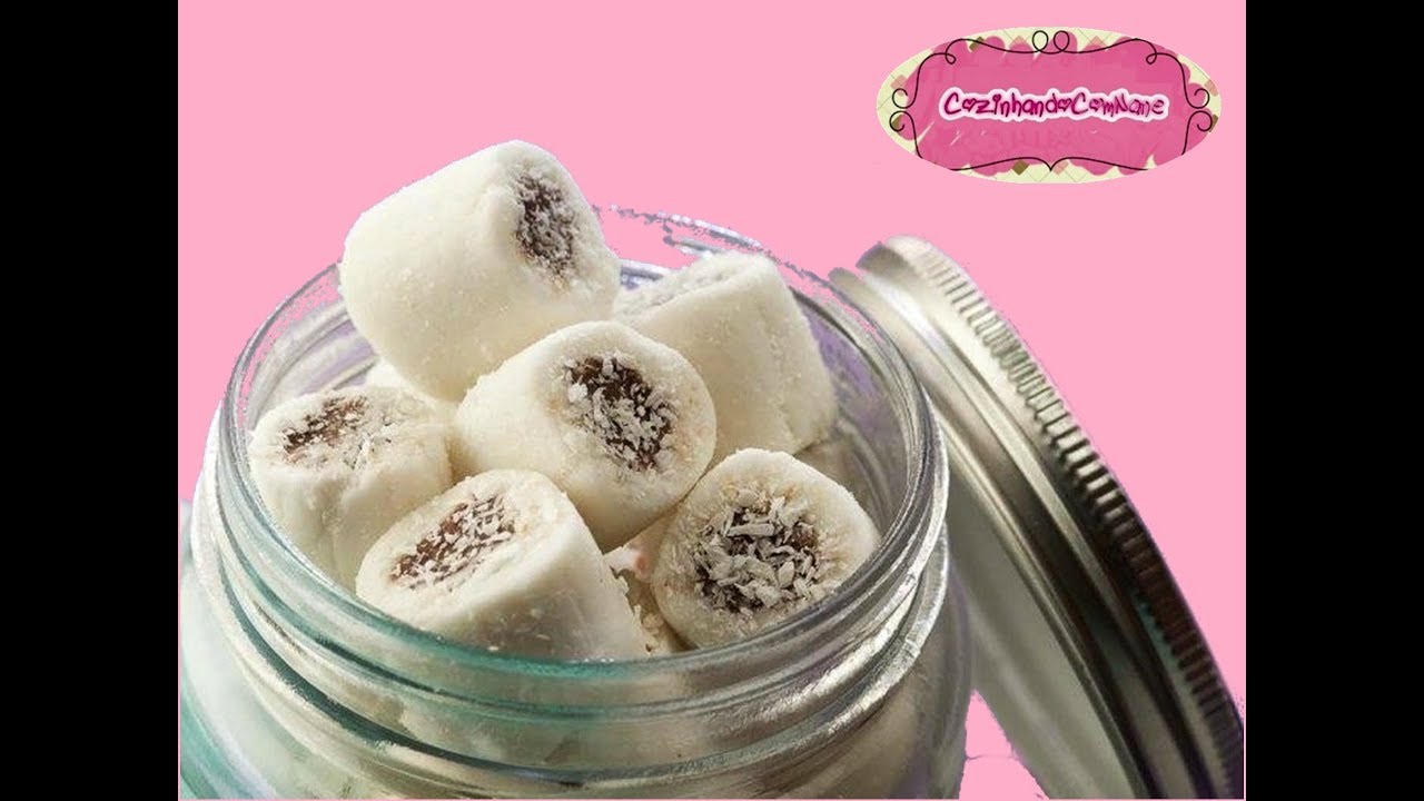 BALA DE COCO RECHEADA - NÃO VAI AO FOGO  com CozinhandoComNane :)