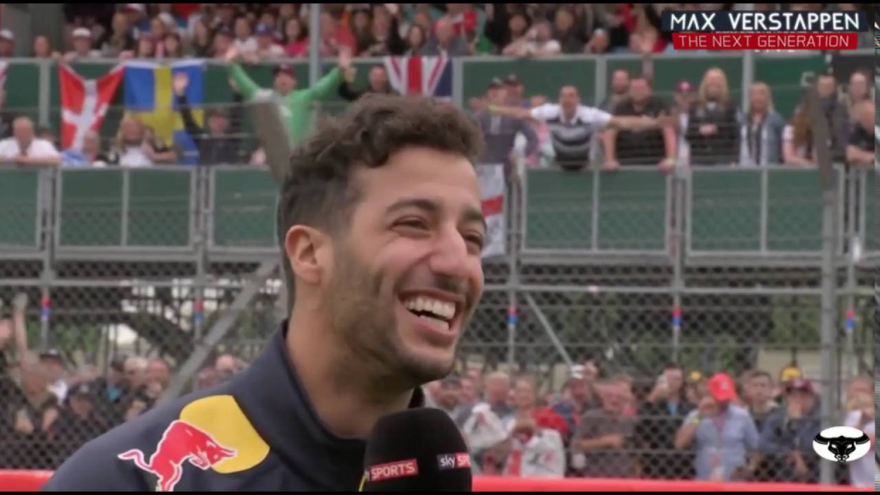 The F1 Show 2016 Great Britain Max Verstappen and Daniel Ricciardo