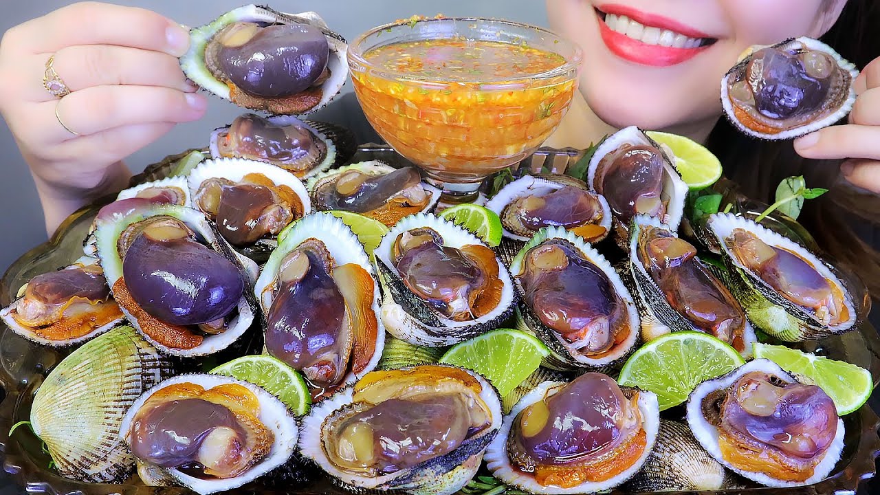 ASMR SÒ LÔNG SỐT THÁI  - HAIR CLAM WITH THAI SAUCE EATING SOUNDS | LINH-ASMR