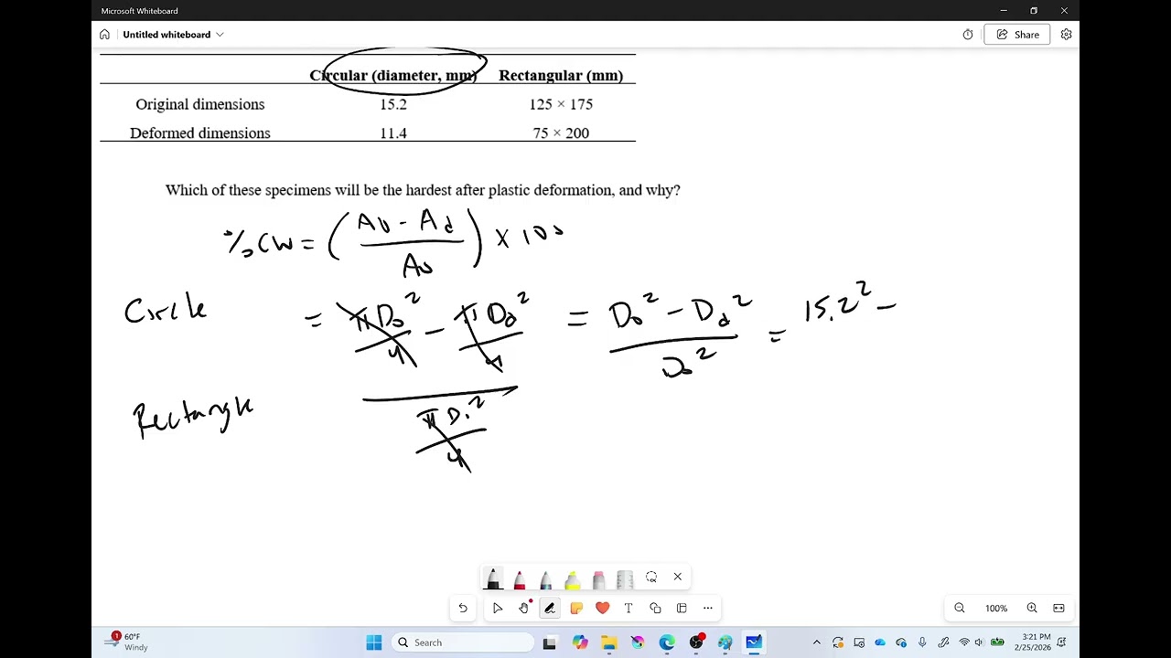 Example: Calculating %CW