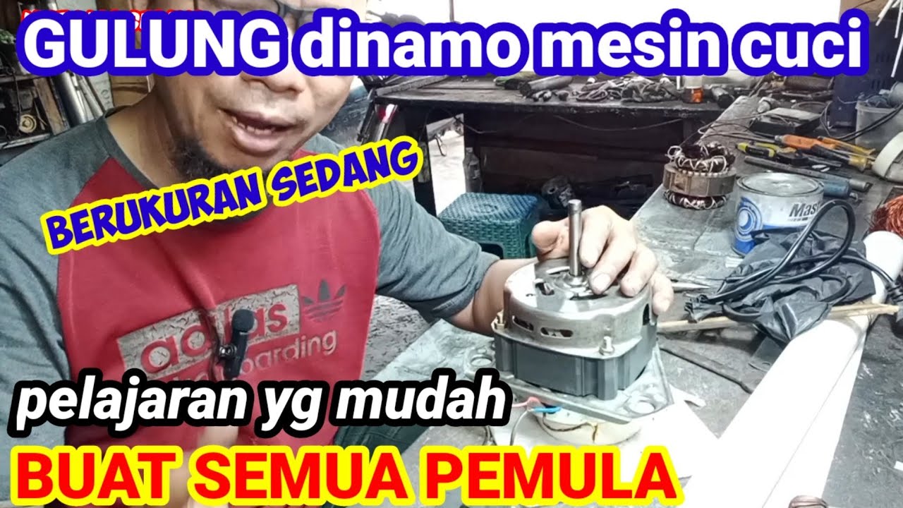 Pemula  ayo belajar gulung mesin cuci yg mudah2 dulu. Berukuran sedang