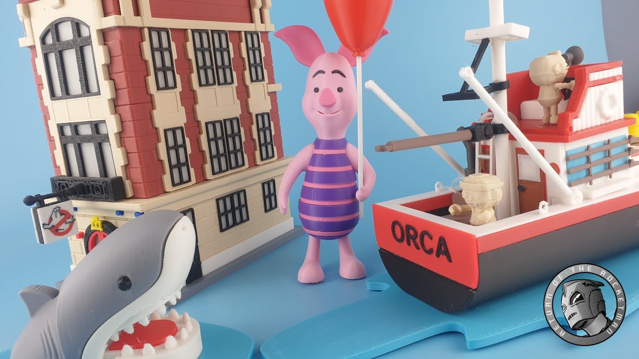 Челюсти Охотников за привидениями и Пятачка, напечатанные на 3D-принтере из Needful Prints