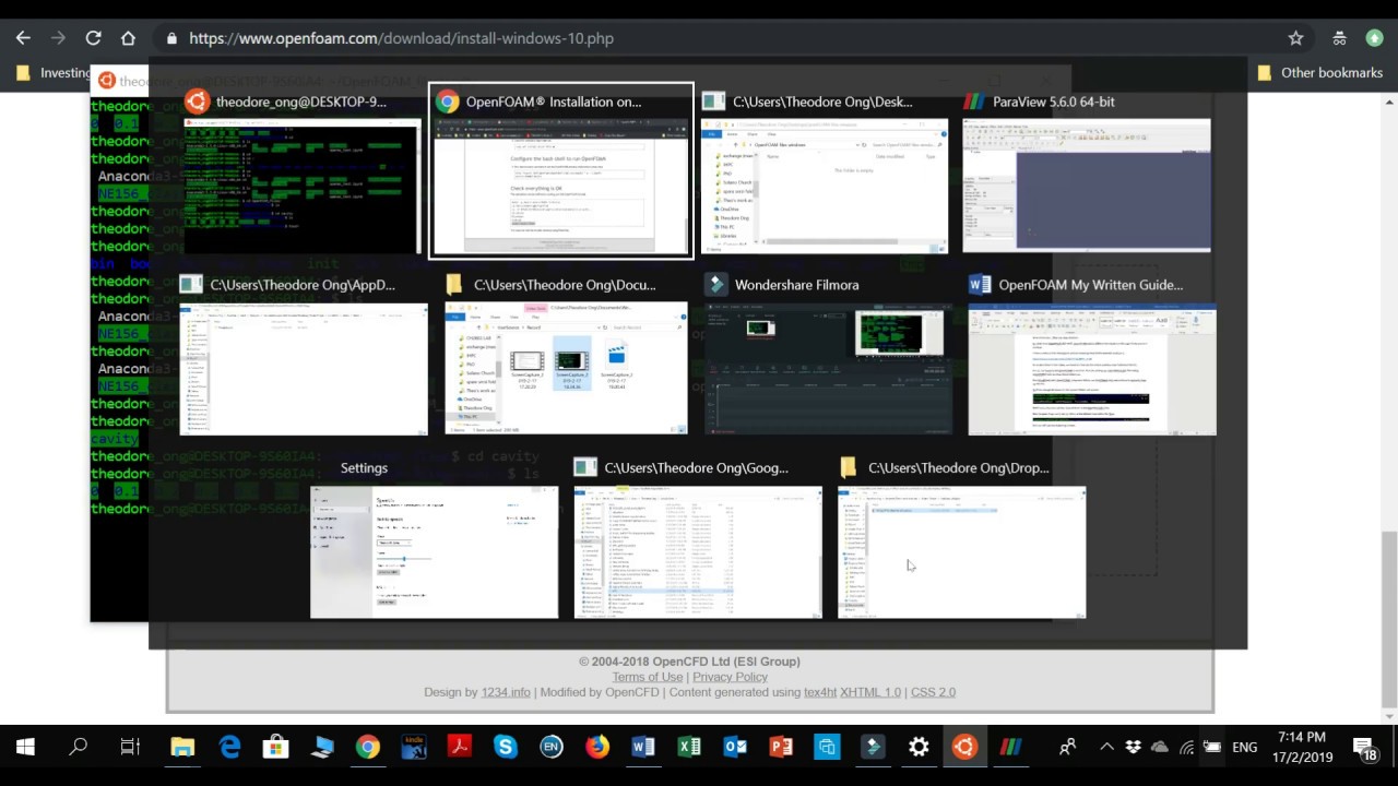 OpenFOAM для начинающих (Windows 10, версия 3) — запуск файла с данными о полости и визуализация ...