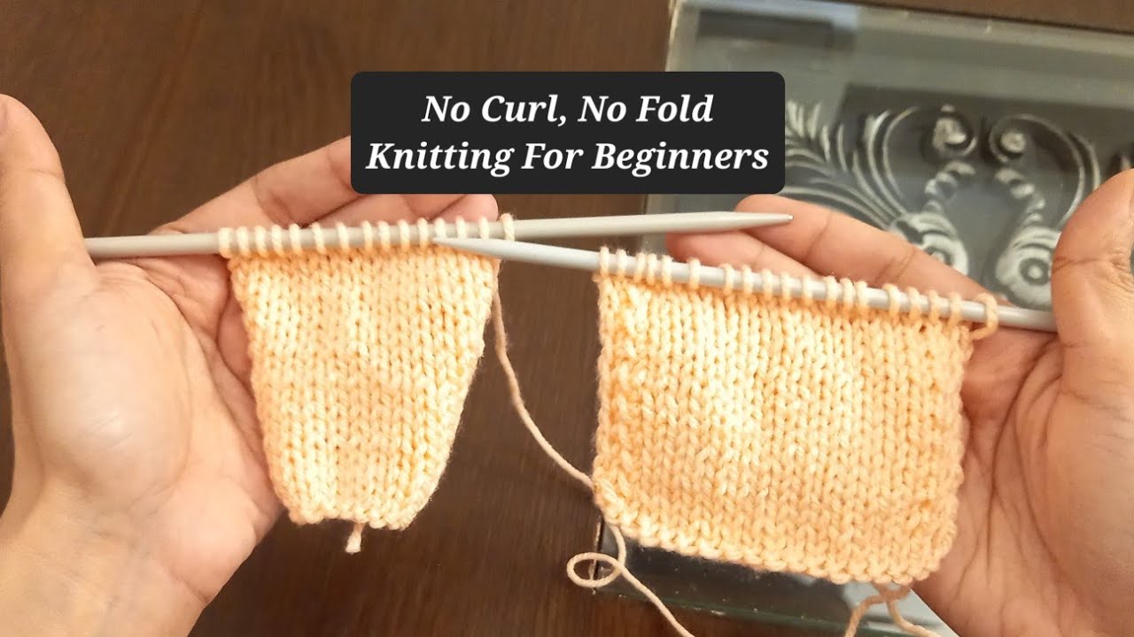 Stop Knitting From folding | No Crul No Folding Stockinette Stitch For Beginners By Clydknits 