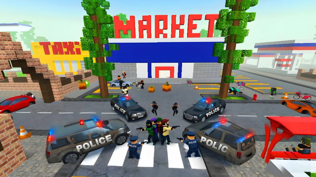 SCHOOL PARTY CRAFT – INSANE BIGGEST MARKET HEIST EVER! POLICE SQUAD CAUGHT THE GANG!