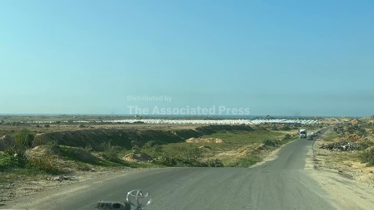 Before and after footage of Gaza Strip tent camp destroyed by fierce winter weather