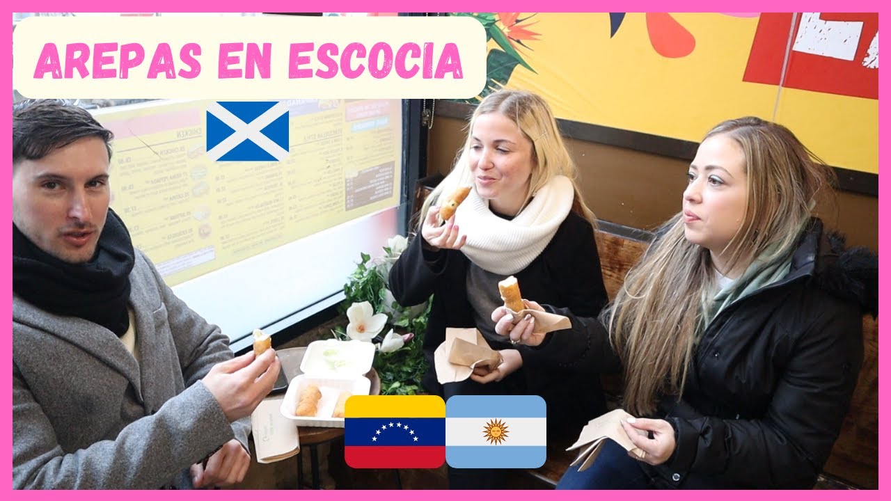 Argentinos probando comida venezolana por primera vez @Pato Bonato @Denise Garraza en Edimburgo