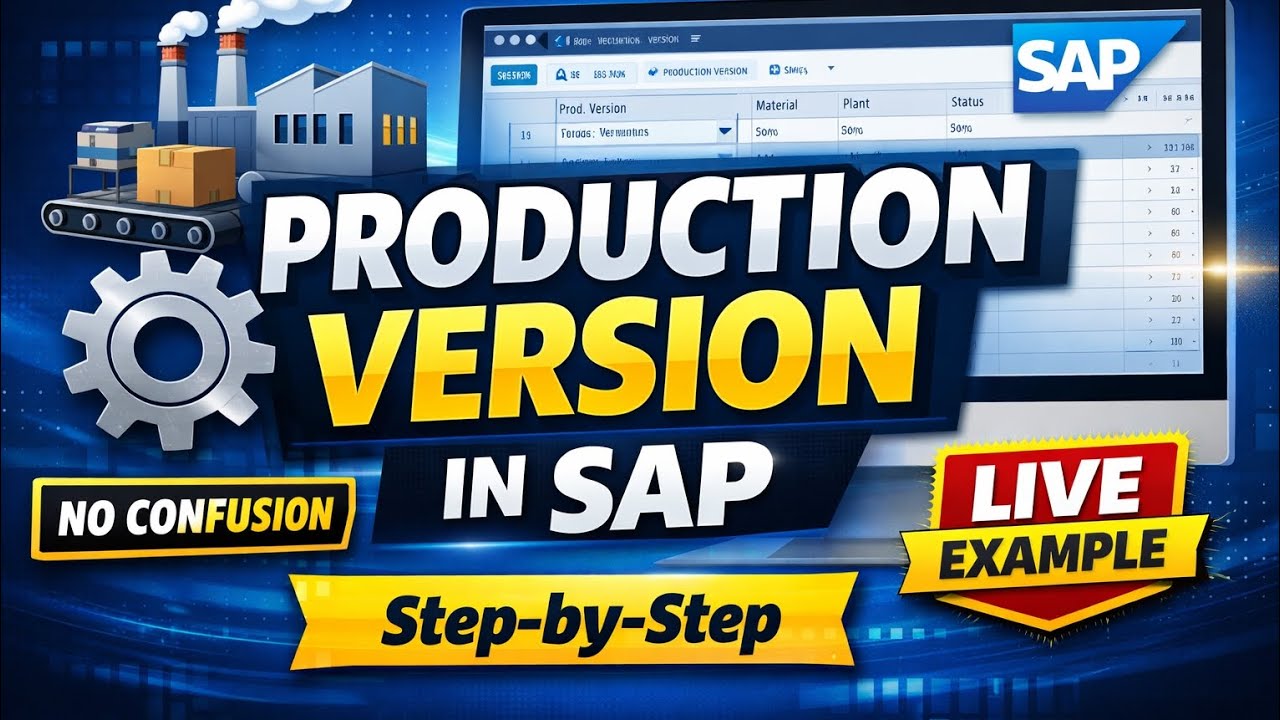 Production Version in SAP | SAP PP Step-by-Step Tutorial || Process of Learning DAY 10