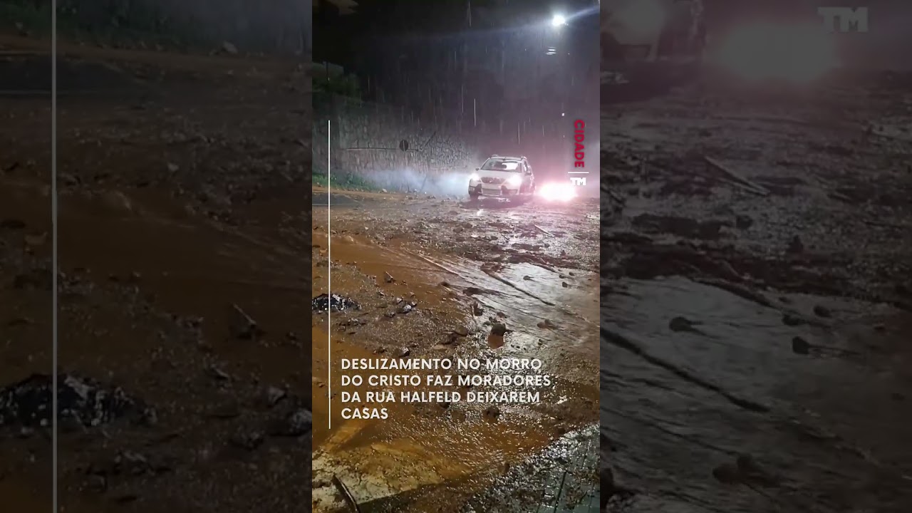 Deslizamento no Morro do Cristo faz moradores da Rua Halfeld deixarem casas