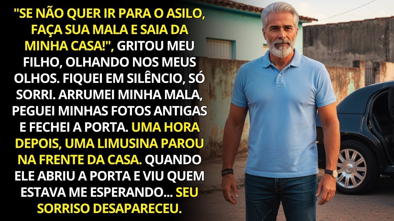 Fui expulso de casa pelo meu filho, mas quando chegou a limusine, o riso dele sumiu...