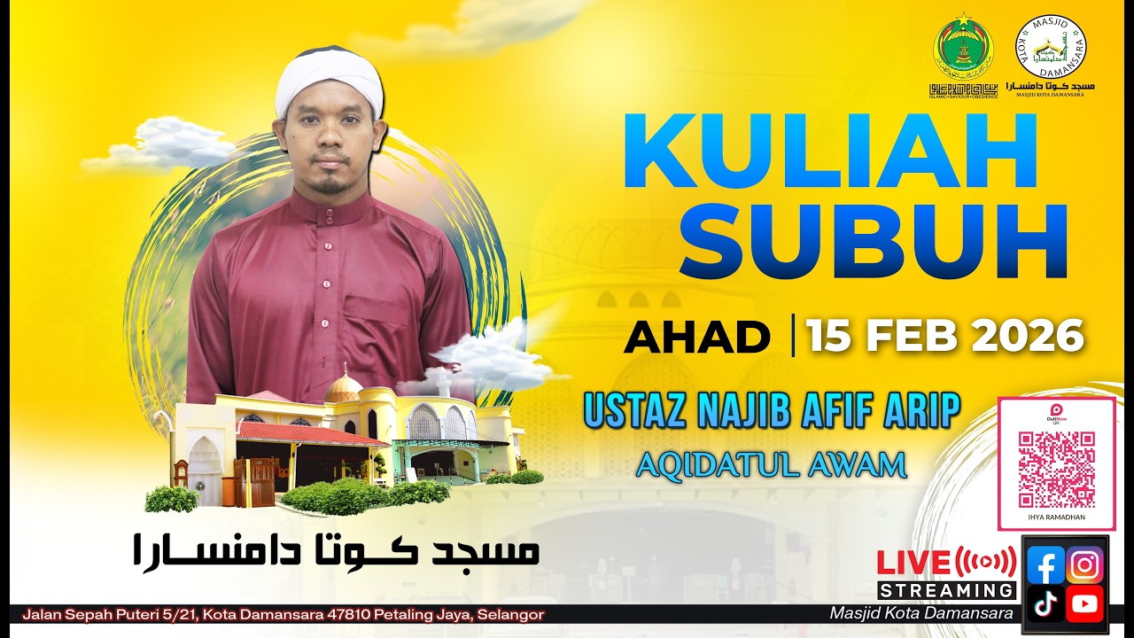 Siaran Langsung Kuliah Subuh | Ustaz Najib Afif Arip | 15-2-2026