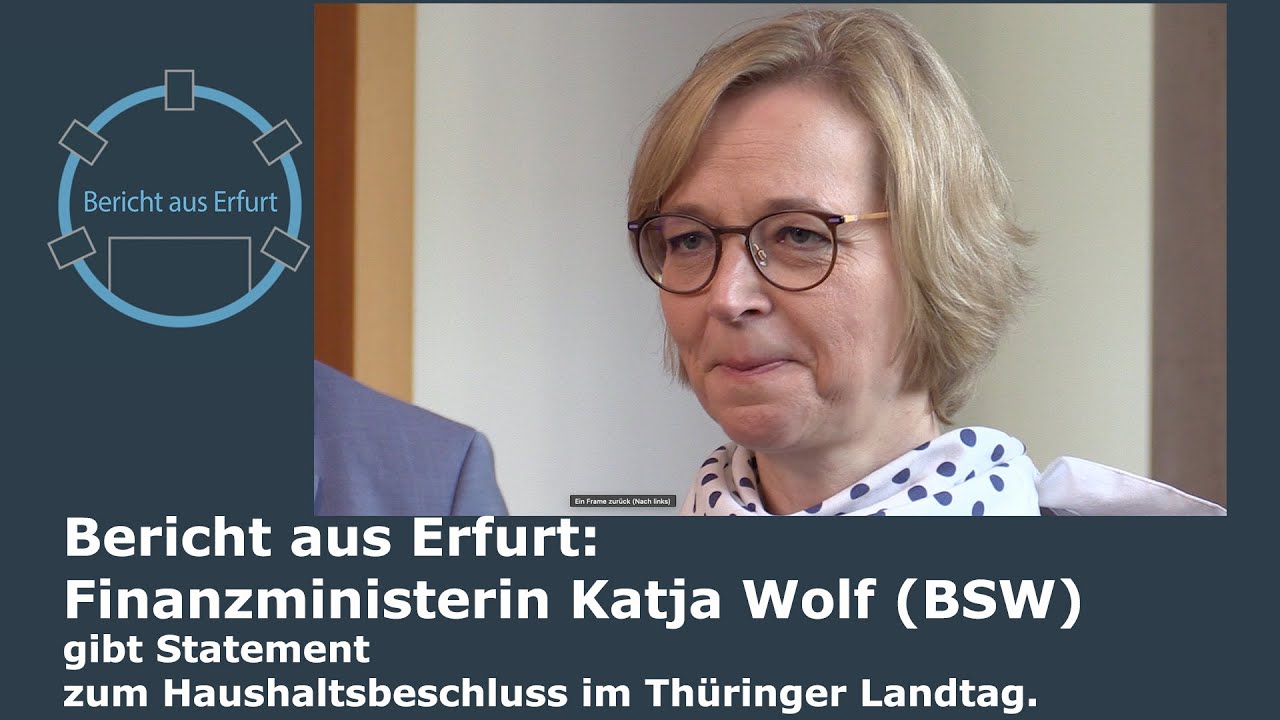 Bericht aus Erfurt: Katja Wolf (BSW) gibt Statement zum Haushaltsbeschluss im Thüringer Landtag