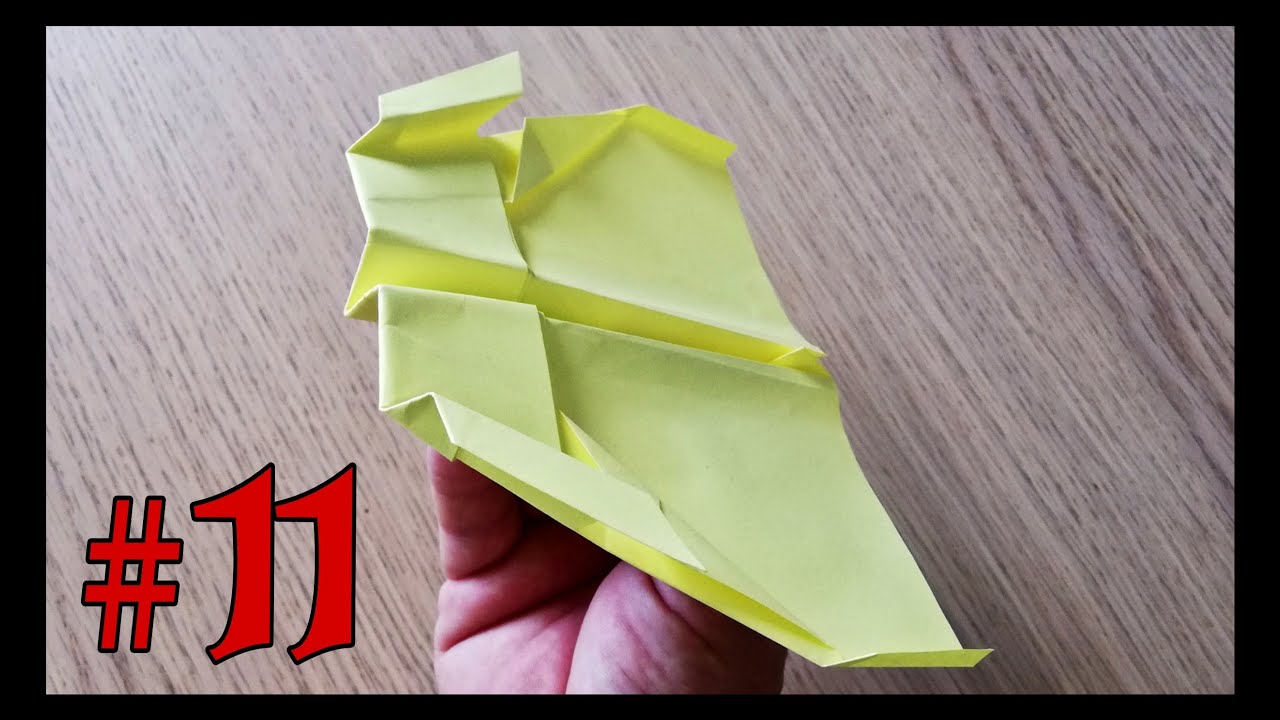 Como hacer un AVION DE PAPEL TORO con doble aler&oacute;n ✈ Aviones de papel papel planeadores 😺📄✈💖