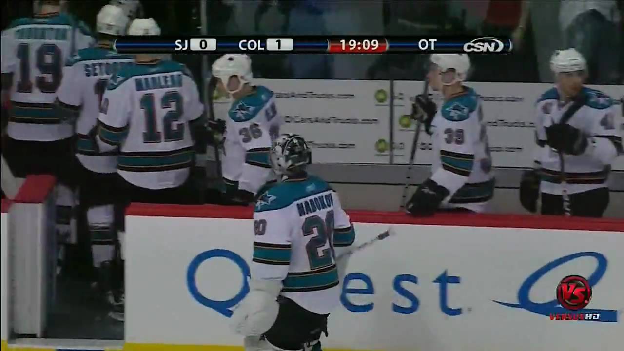 Sharks Lose to Avalanche in OT on Dan Boyle's Own Goal (HD)