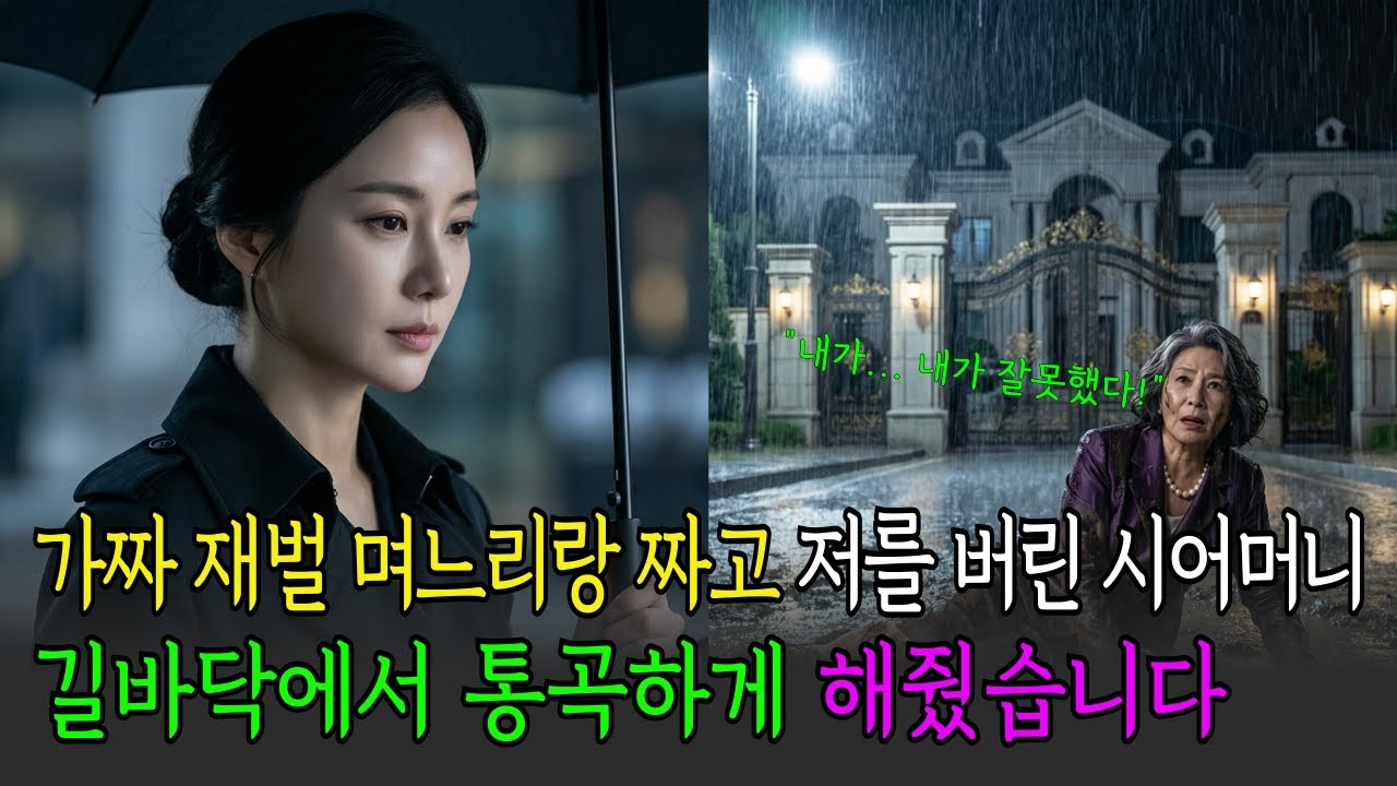 가짜 재벌 며느리랑 짜고 저를 버린 시어머니, 길바닥에서 통곡하게 해줬습니다