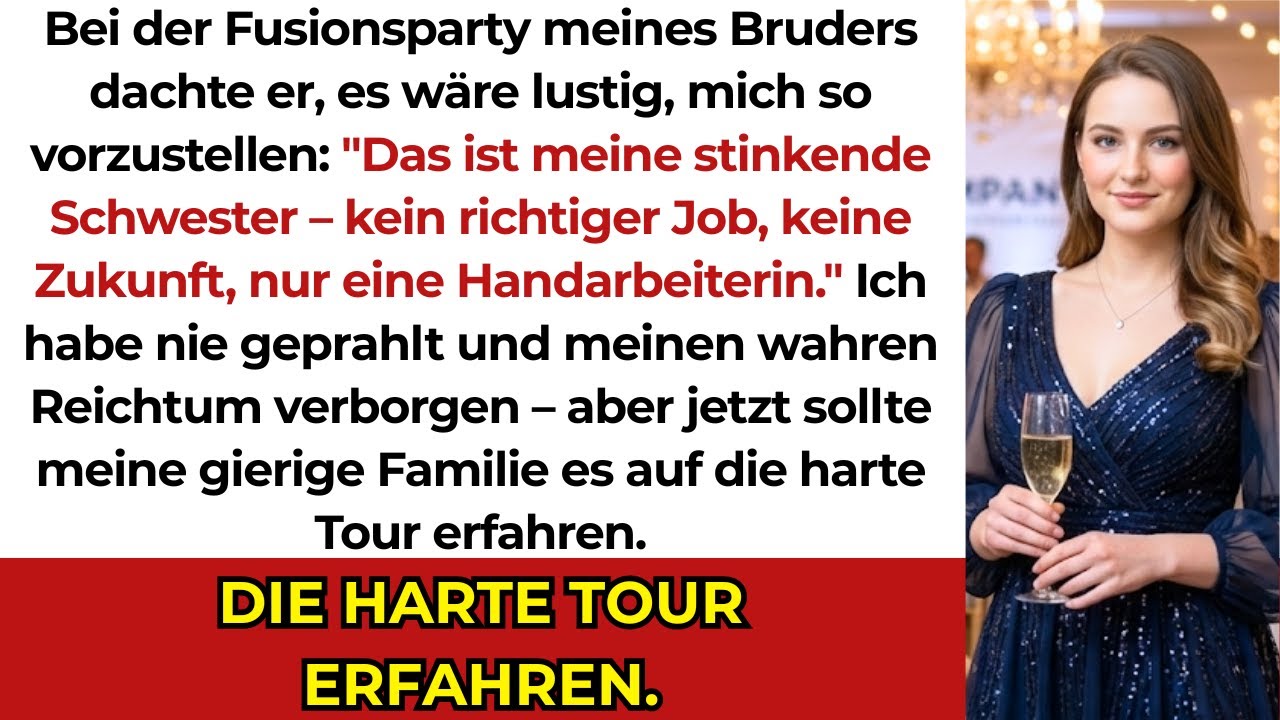 Sie verspotteten mich auf der Fusionsparty meines Bruders – doch sie hatten keine Ahnung, was ich...
