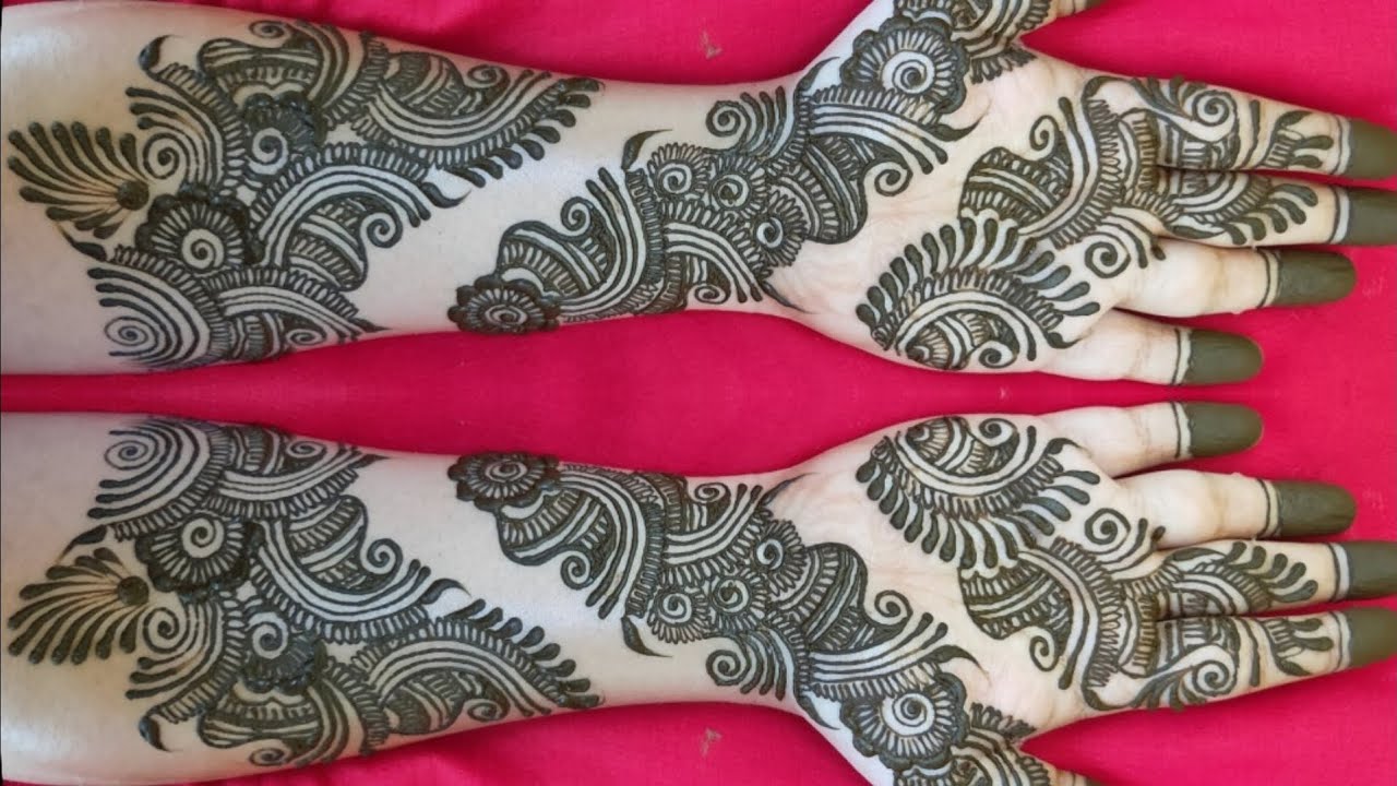 LATEST STYLISH UNIQUE ROUNDED BANGLE MEHNDI DESIGN