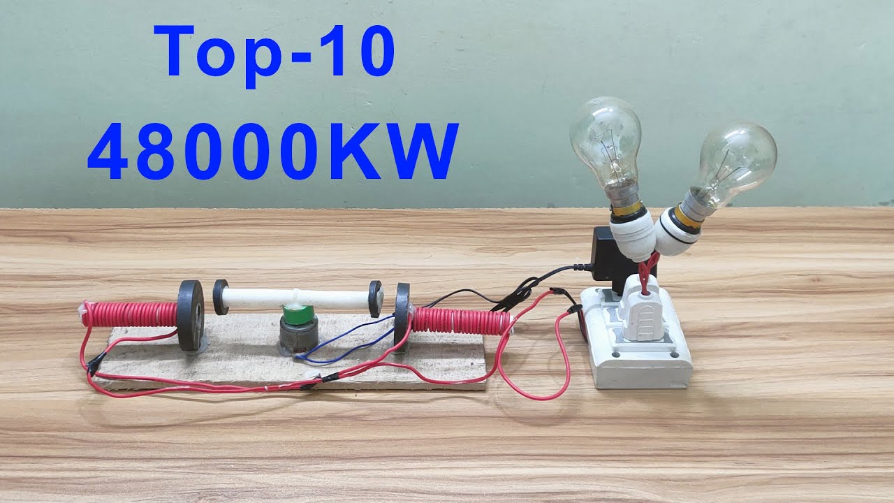 Top 10 I Make 230V 48000KW Free Energy Generator with PVC Copper Wire into dc motor at home 2026