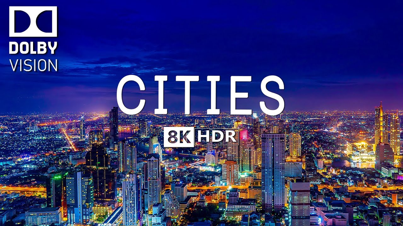 ГОРОДСКИЕ НОЧИ В 8K — завораживающие городские огни и HDR 60 кадров в секунду