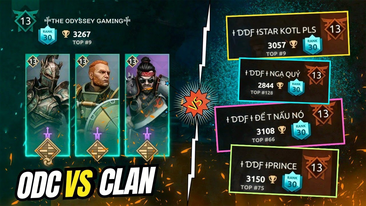 Odyssey Vs DDF Clan ⚔️ *Strongest Clan* Part -4 Epic Battles 💥 || Shadow Fight 4 Arena