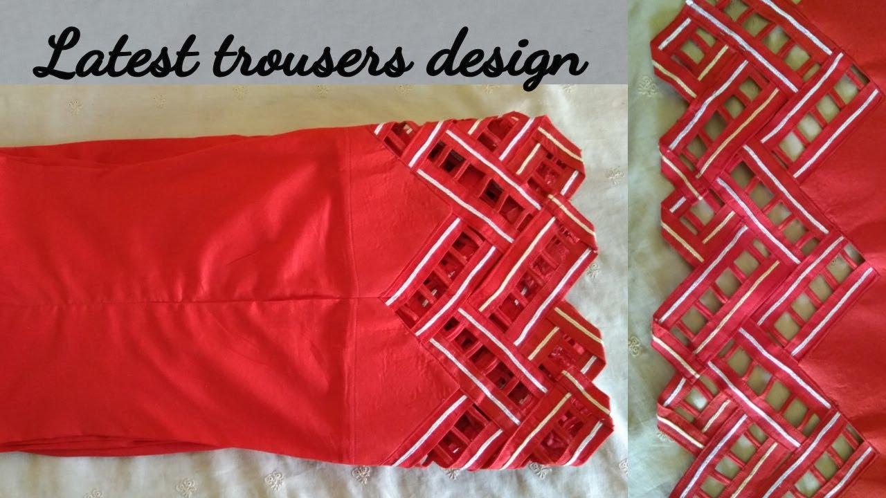 Waves cut trousers/Trousers design/ Latest beautiful design making