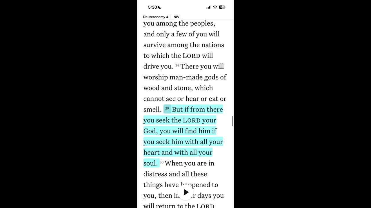 March 6 ~ Deuteronomy 4