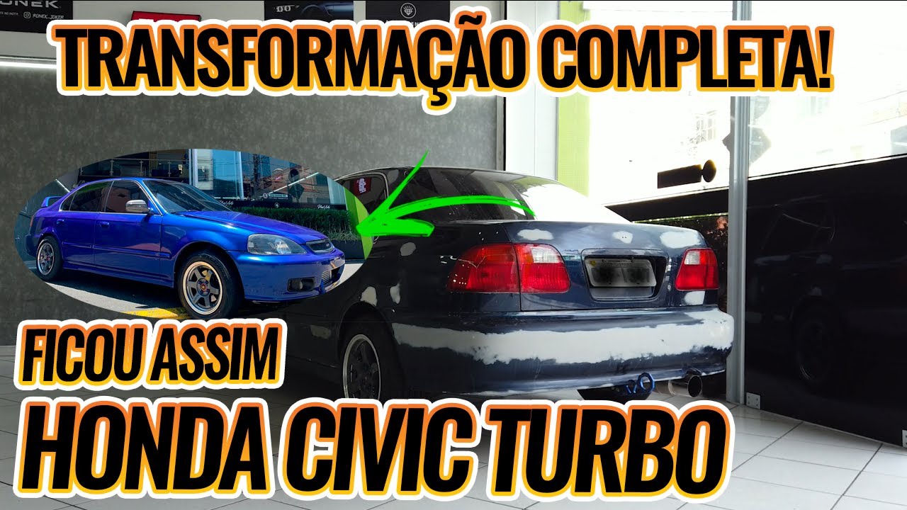 CIVIC TURBO ENVELOPAMENTO COMPLETO DEEP BLUE ALLTAK #Envelopamento #Plusarte