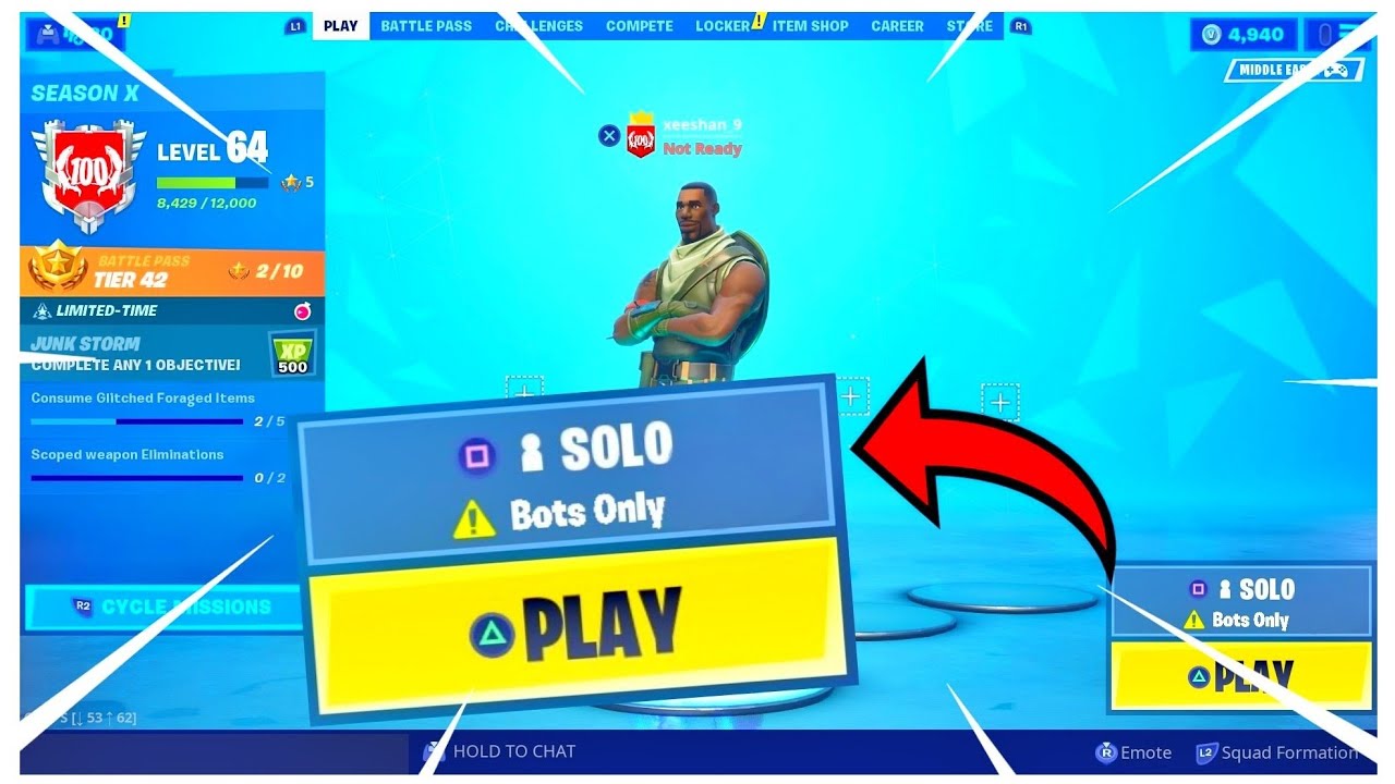 How to get BOT LOBBIES in season X (PS4/Xbox)