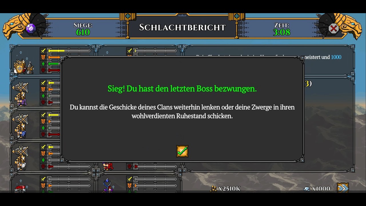 Dwarves Glory, Death and Loot: Wave 610 Forge Demon Kill Build (World fastest? | Deutsch) Guide